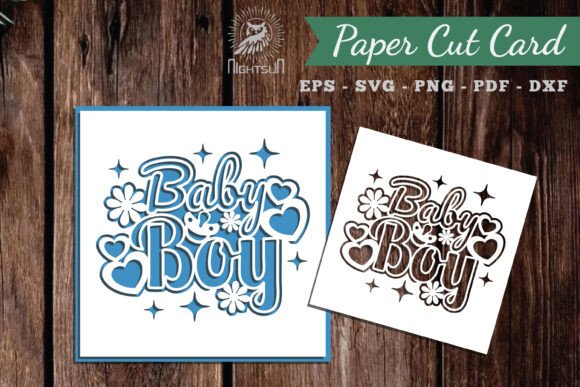 Baby Boy 3D SVG: A Papercut Card Review