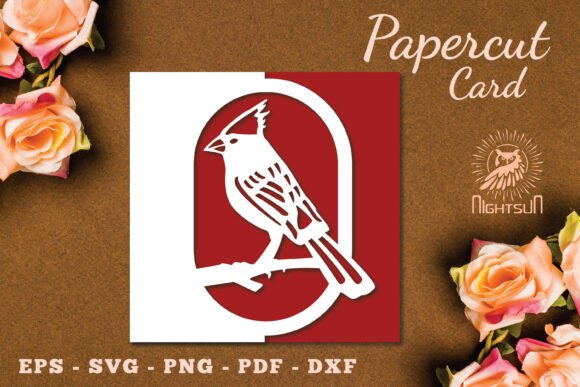 Bird Papercut Card SVG 2: A 3D SVG for Greeting Cards