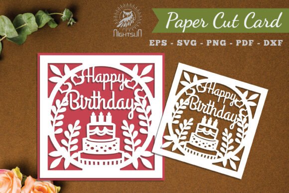 Birthday Card Papercut SVG 1: A 3D SVG for Birthdays