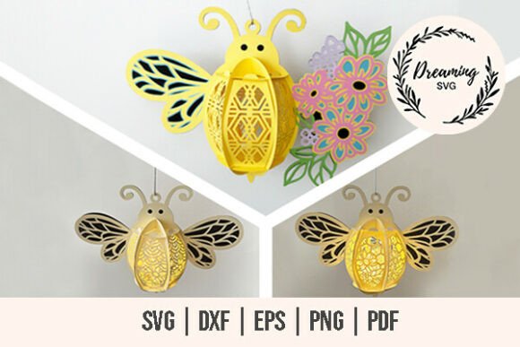 Bumble Bee Lantern SVG Bundle: 3D SVG Shapes Review