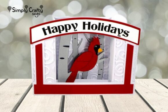 Cardinal Card: A Stunning 3D SVG for Christmas Crafts