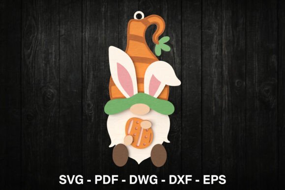 Easter Gnome Bunny Carrot 3D SVG Review