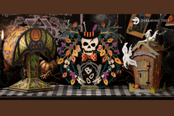 Frightfully Fun SVG Bundle: 3D Halloween Design