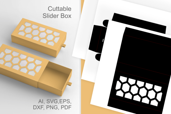 Honeycomb Holes: Summer 3D SVG Drawer Box
