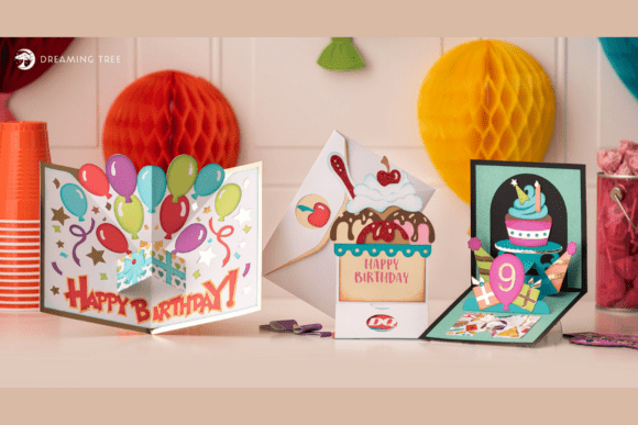 Kids Birthday Cards SVG Bundle: 3D Pop-Up Cards For Kids