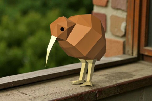 Kiwi Bird - 3d Papercraft: A Designer's Reality Check