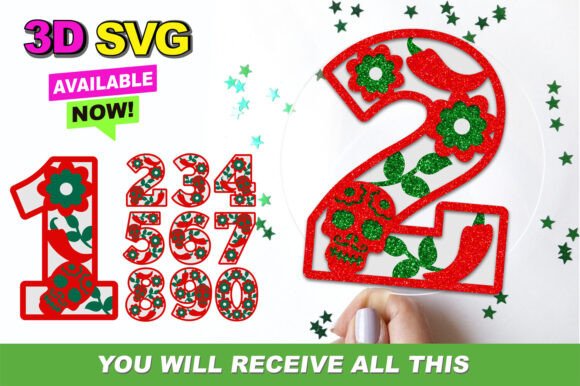 Mexican Numbers 3D SVG: A Designer's Review for Custom Projects