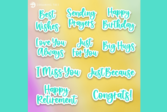 Mother's Day 3D SVG Captions for Branding