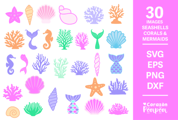 Summer 3D SVG: Seashells, Corals and Mermaids Review